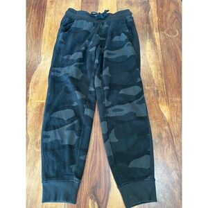 Shambhala camouflage joggers women sz M blue camo fleece sweatpants athleisure
